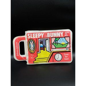 Vintage 1982 Johnson & Johnson Sleepy Bunny Book Vinyl Plastic Bath Baby
